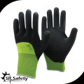 SRSAFETY Double Liner working gloves knitted elastic wrist foam nitrile glove